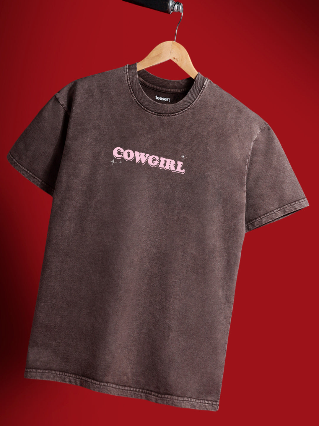 Cow Girl Crew Neck Oversized T-Shirt