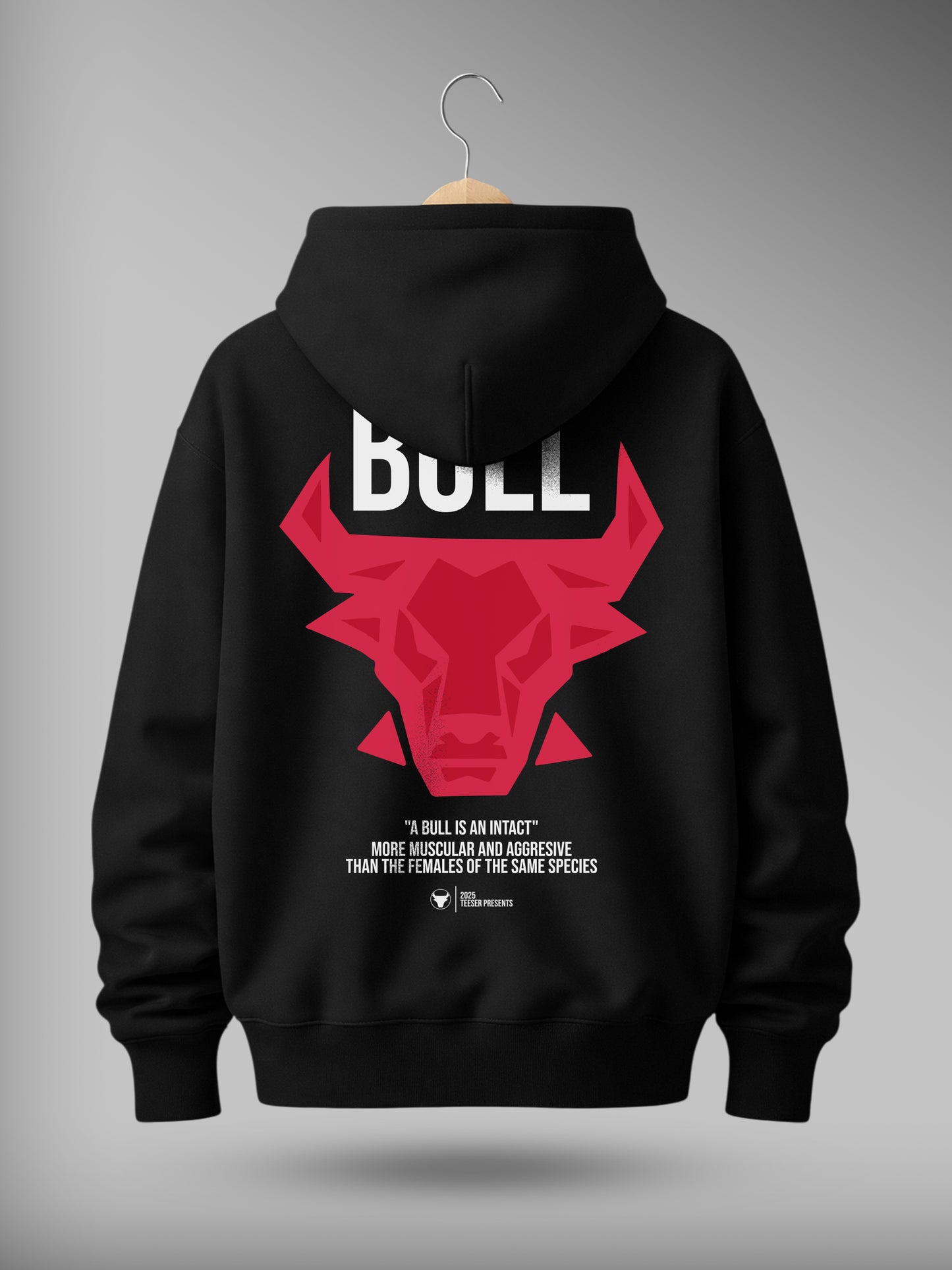 Bull Drop Shoulder Graphic Hoodie
