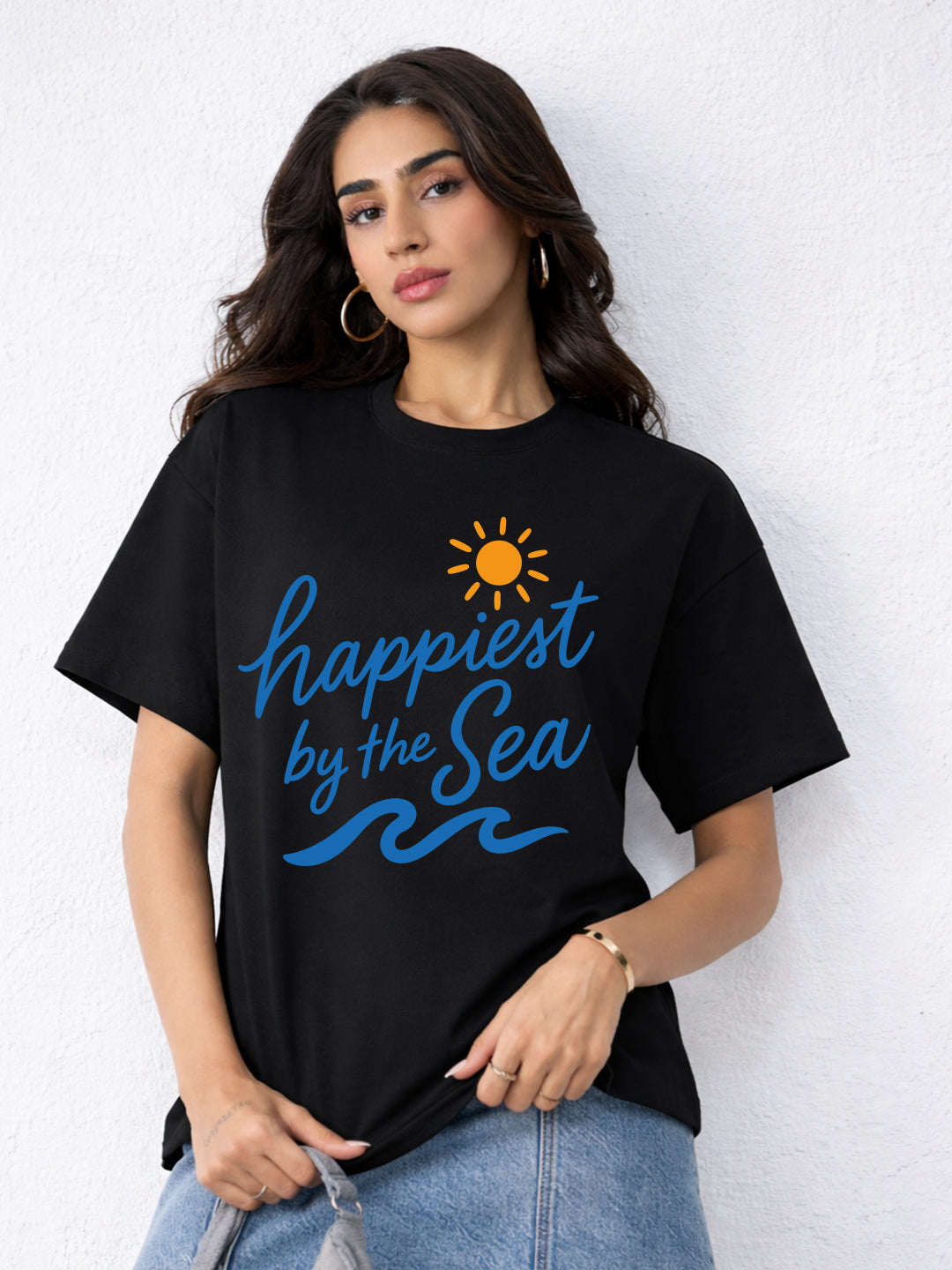 Happiest by the Sea Oversized T-Shirt