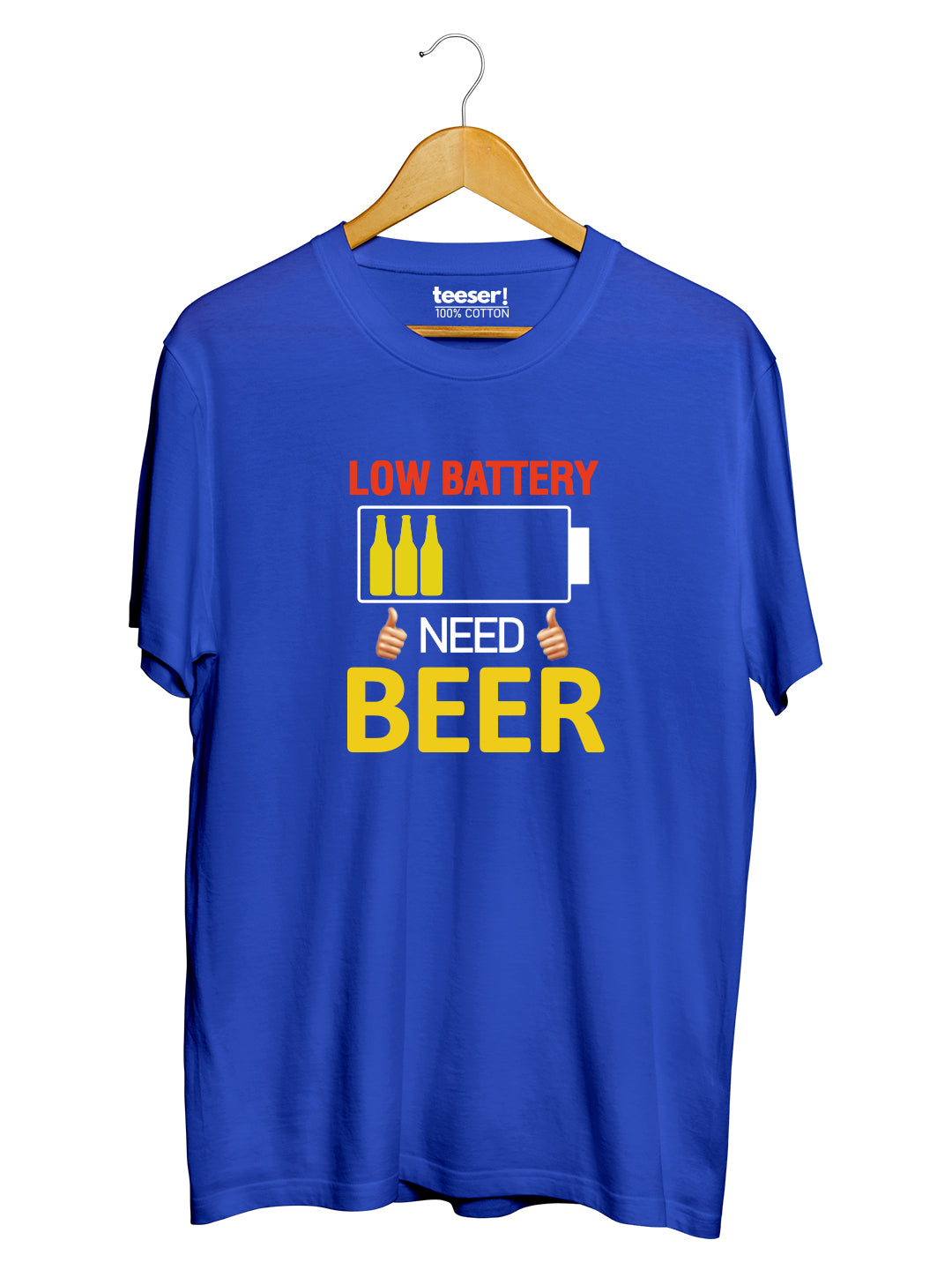 Low Battery Need Beer Regular Fit T-Shirt