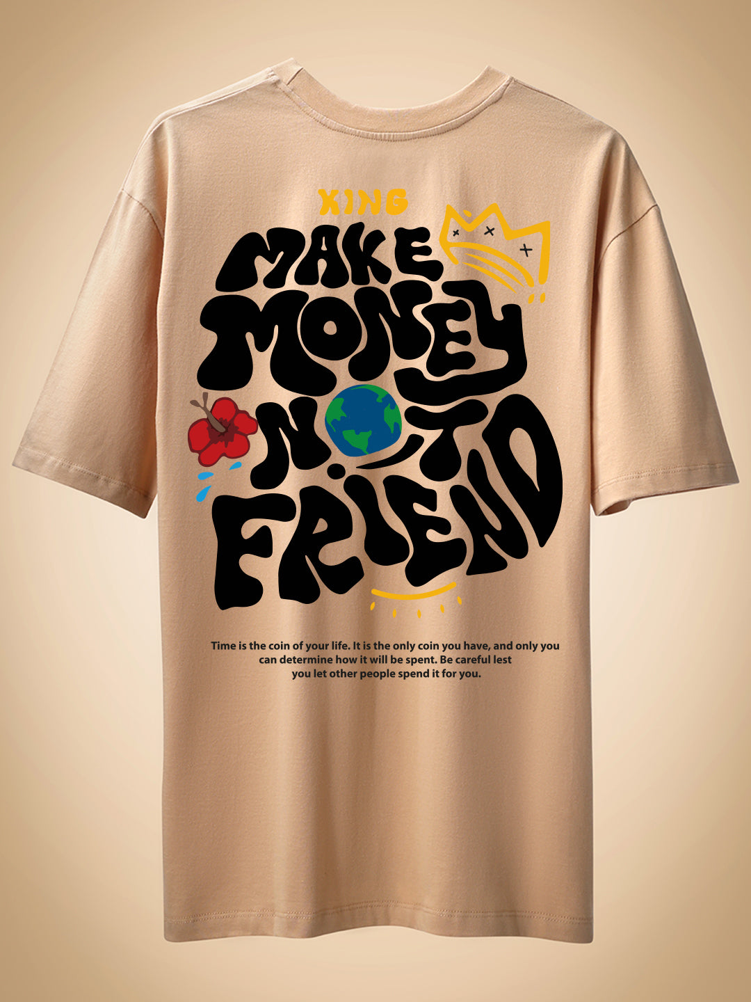 Make Money Not Friend Oversized Fit T-Shirt
