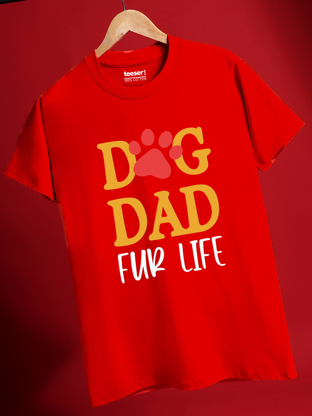 Dog Dad For Life Men’s Regular Fit T-Shirt