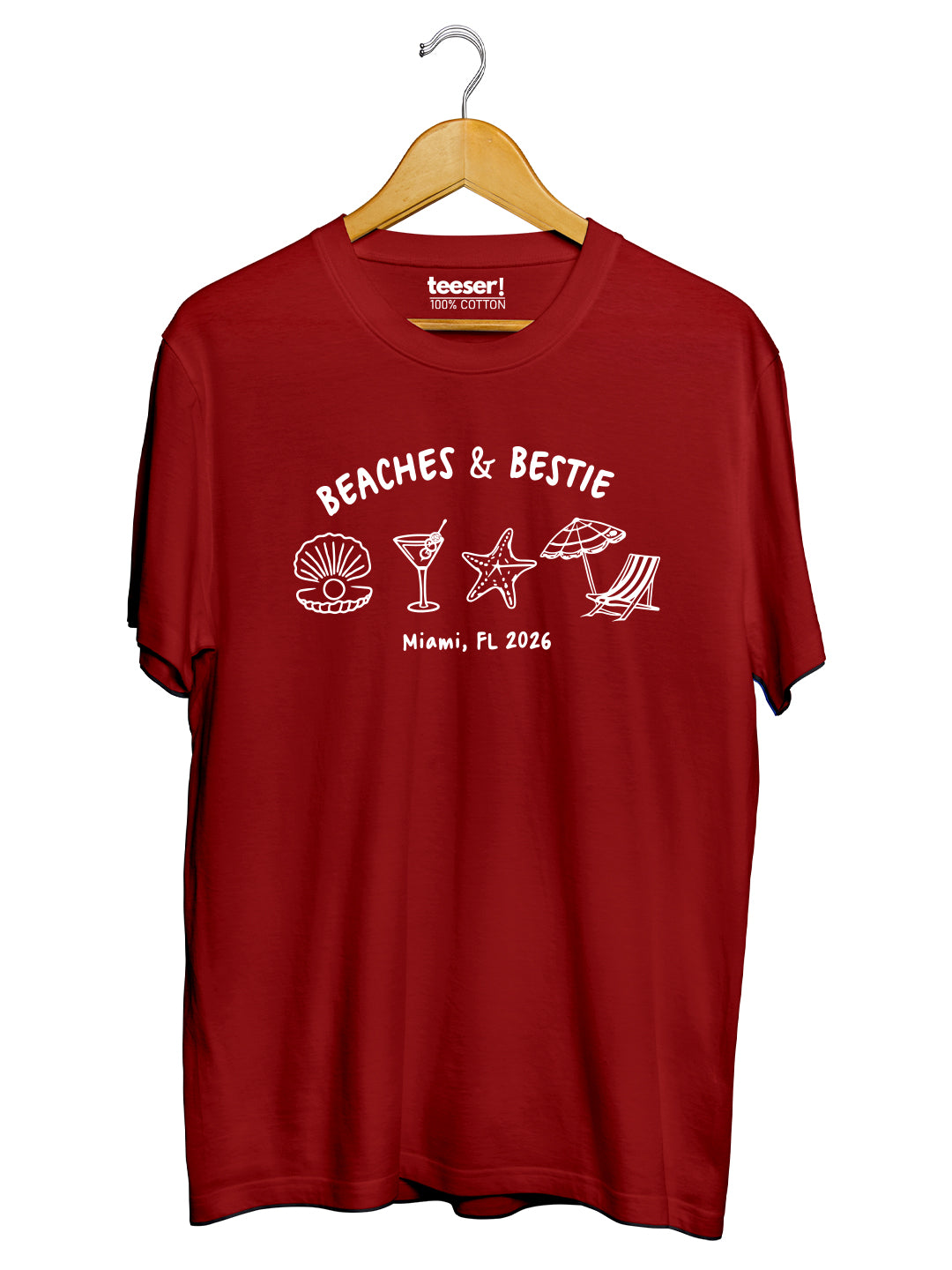 Beaches & Bestie Regular Fit T-Shirt
