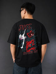 Spiderman Just Hanging Out Oversized Fit T-Shirt For Men