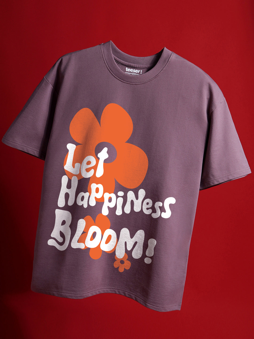 Happiness Bloom Crew Neck Oversized T-Shirt