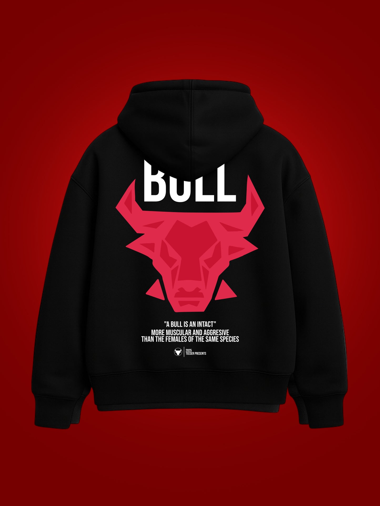 Bull Oversized Graphic Hoodie