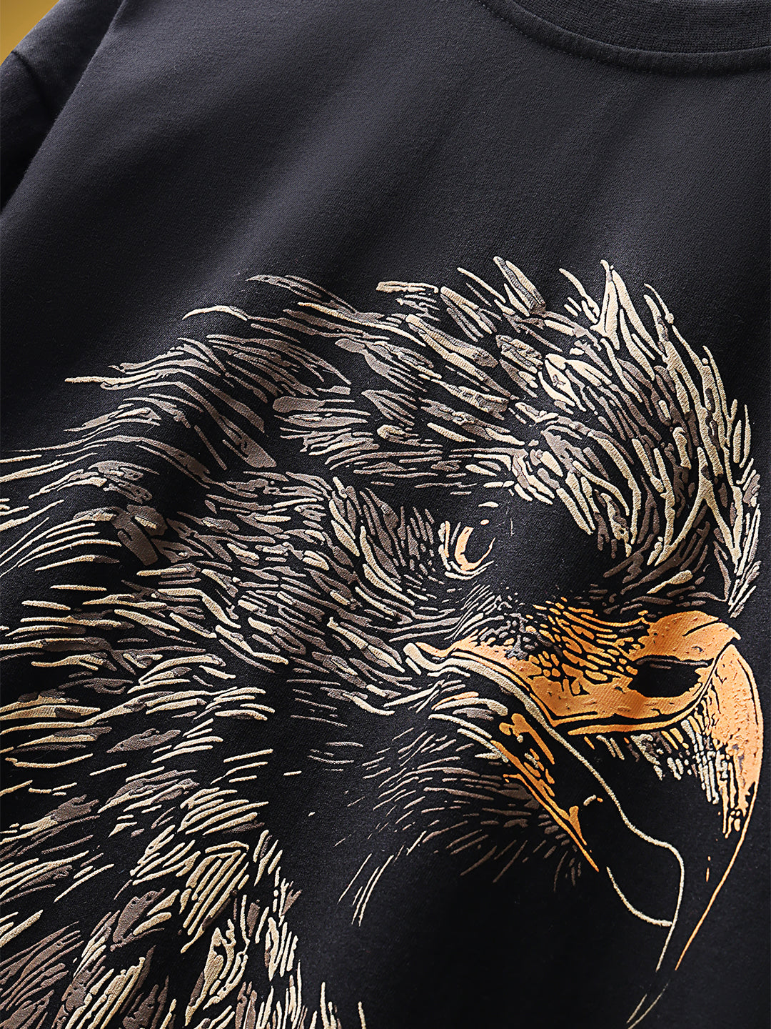 Majestic Eagle Puff Print Unisex Oversize T-Shirt