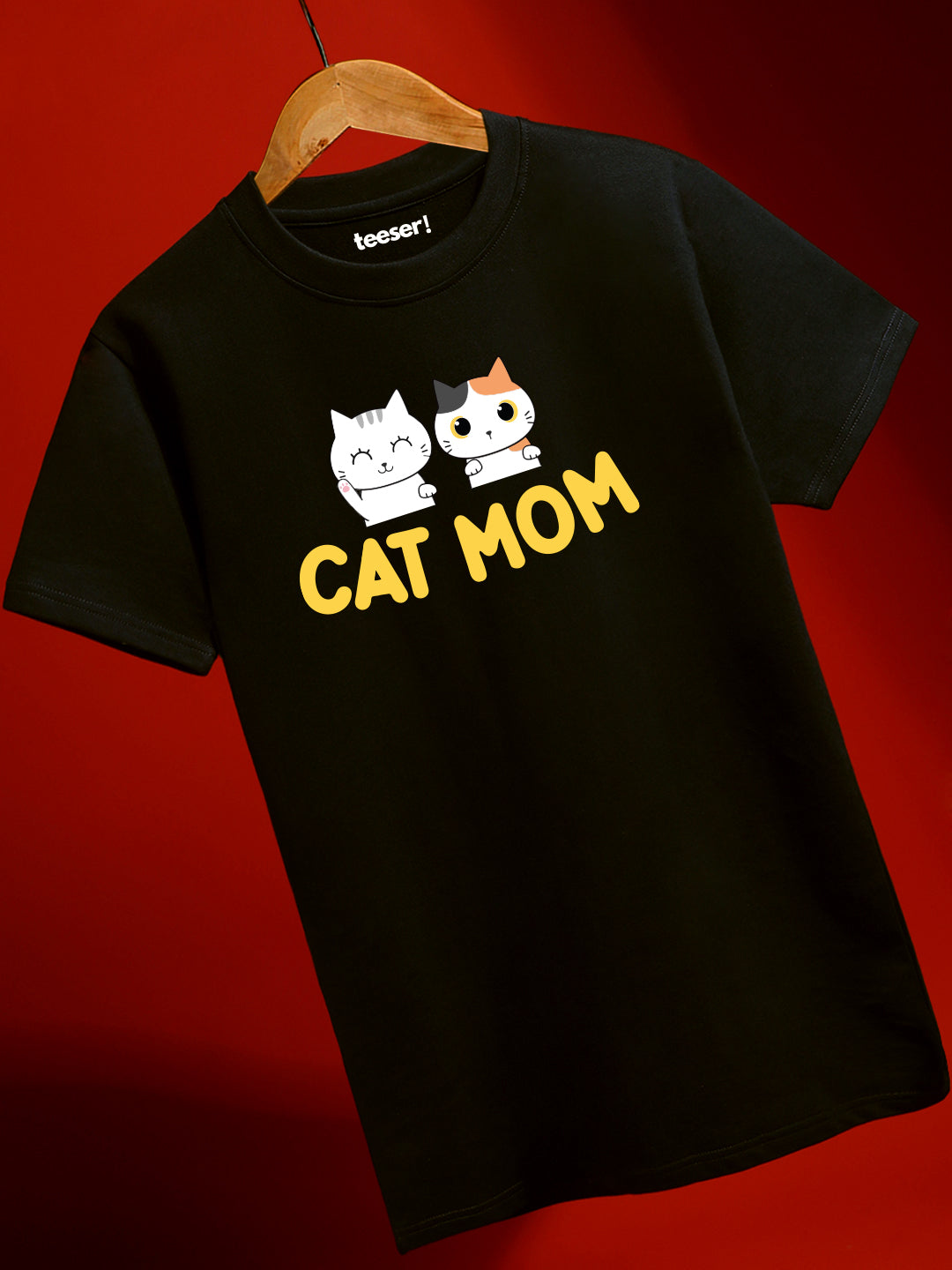 Cat Mom Crew Neck Regular T-shirt