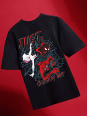 Spiderman Just Hanging Out Oversized Fit T-Shirt
