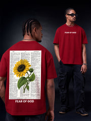 Sunflower Botanical Dictionary Oversized T-Shirt
