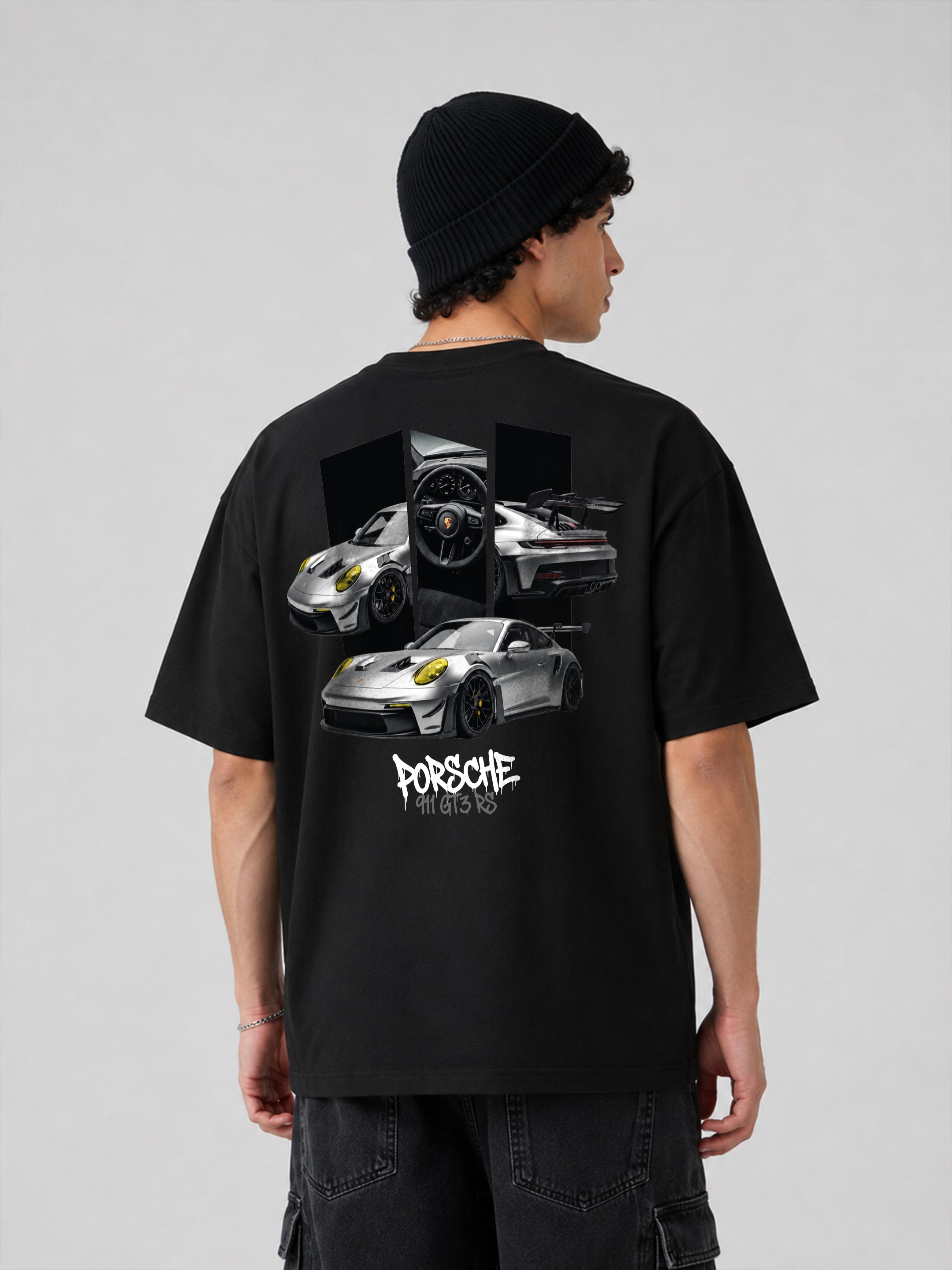 Porsche 911 GT3 RS Graffiti Oversized T-Shirt