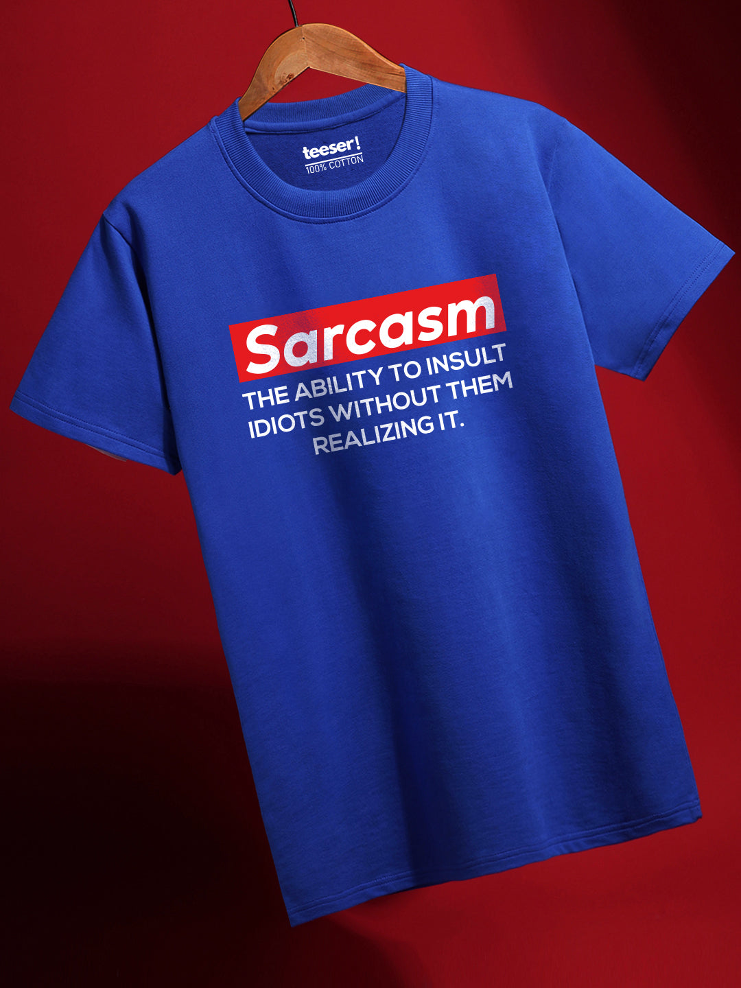 Sarcasm Solid Regular Fit T-Shirt
