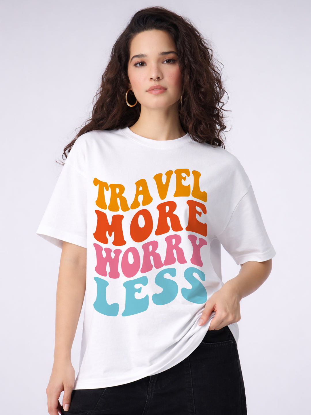 Travel More Worry Less Oversized T-Shirt