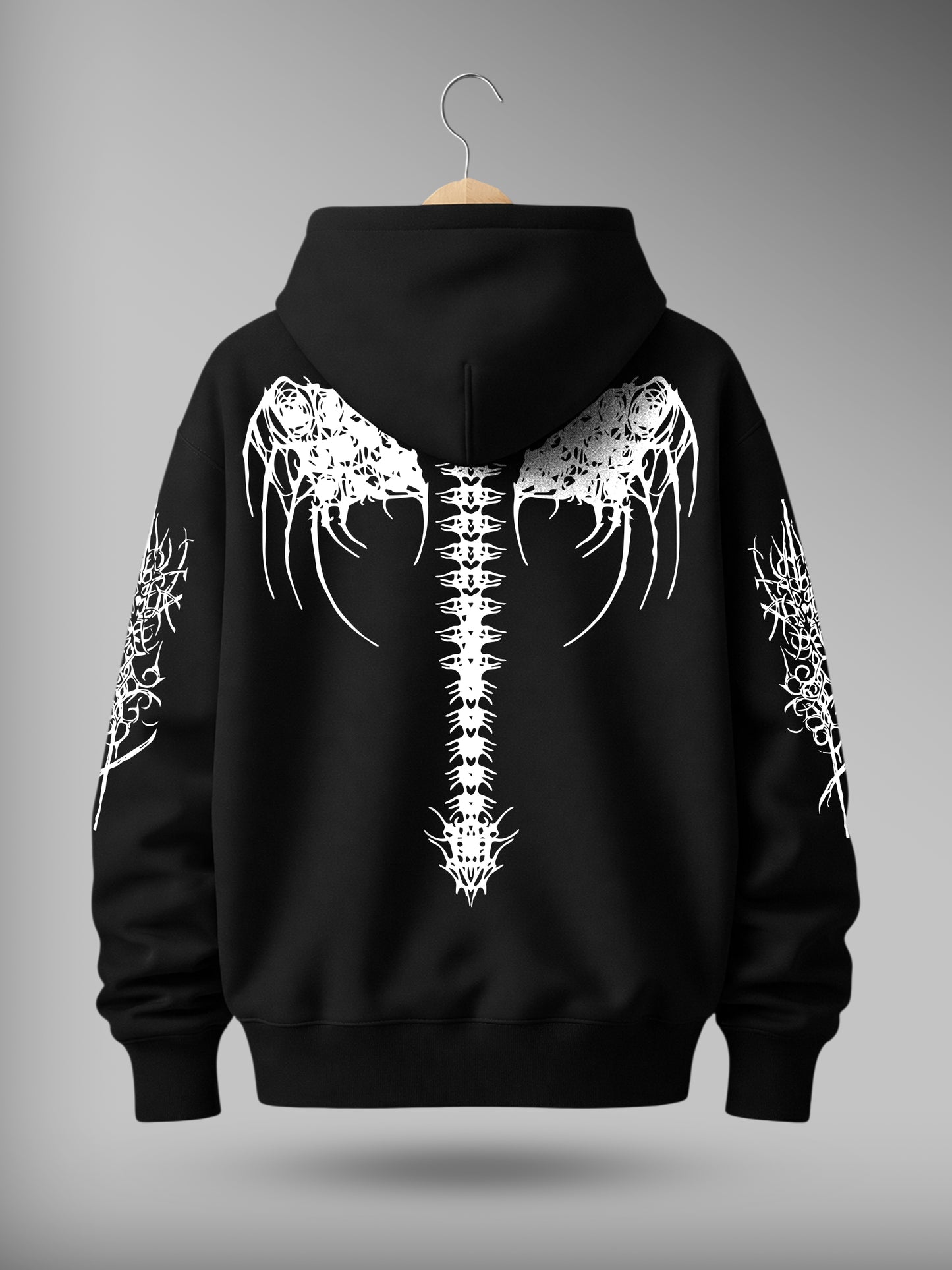 Dark Angle Drop Shoulder Graphic Hoodie