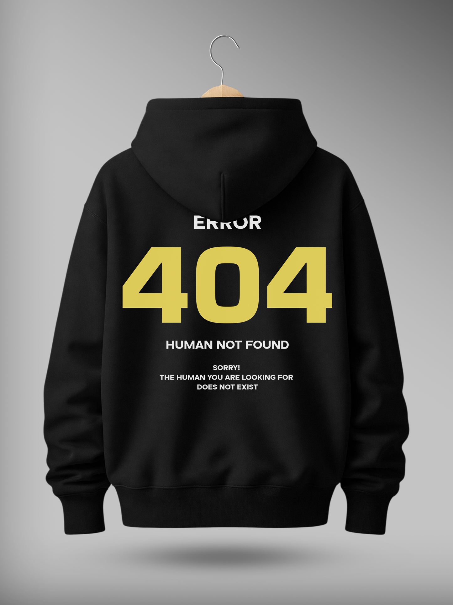 Human Not Found 404 Drop Shoulder Graphic Hoodie
