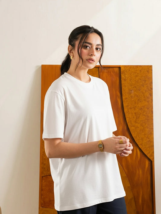 Classic White Oversize T-Shirt For Women