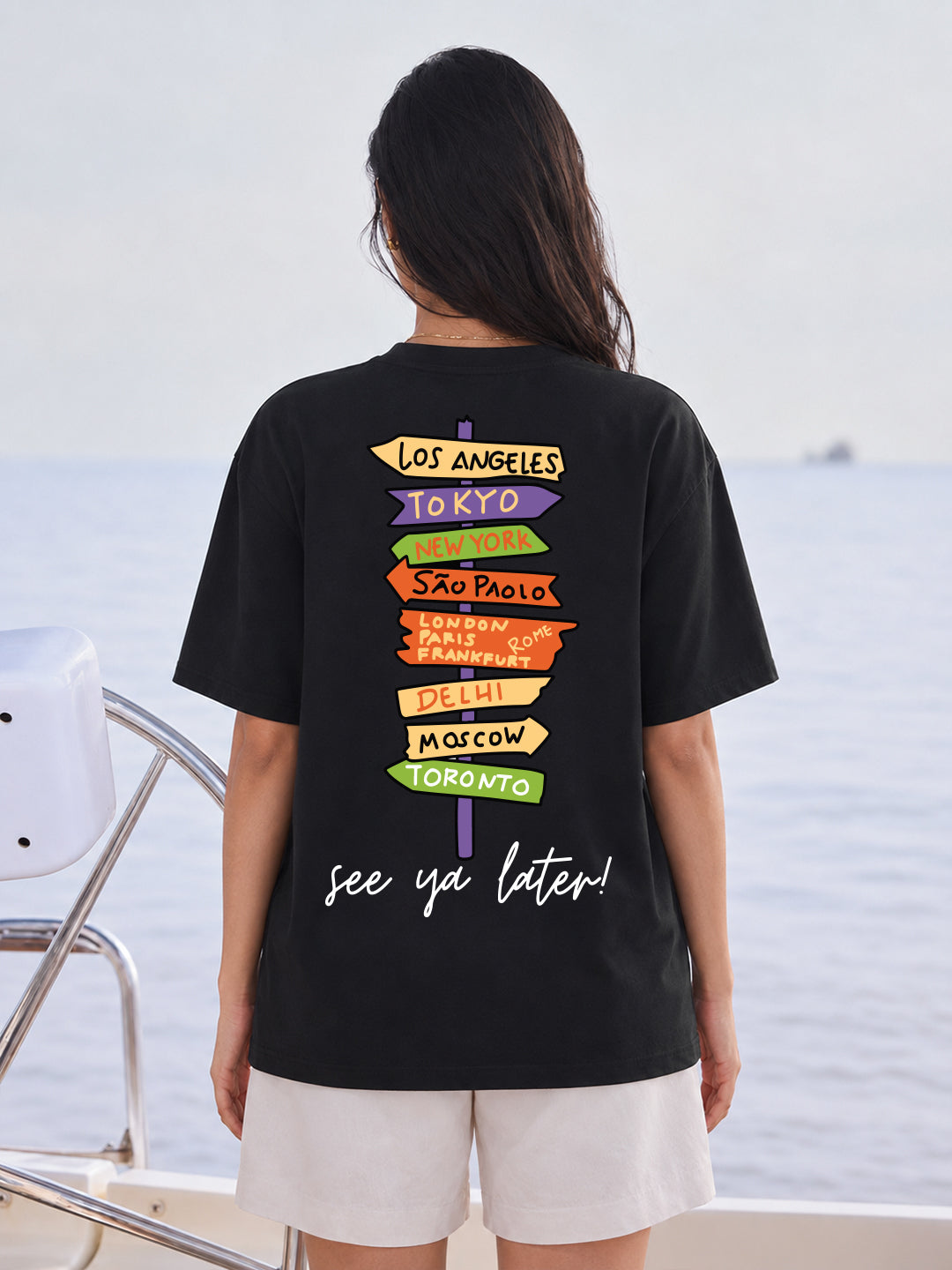 I Live to Travel Oversized T-Shirt