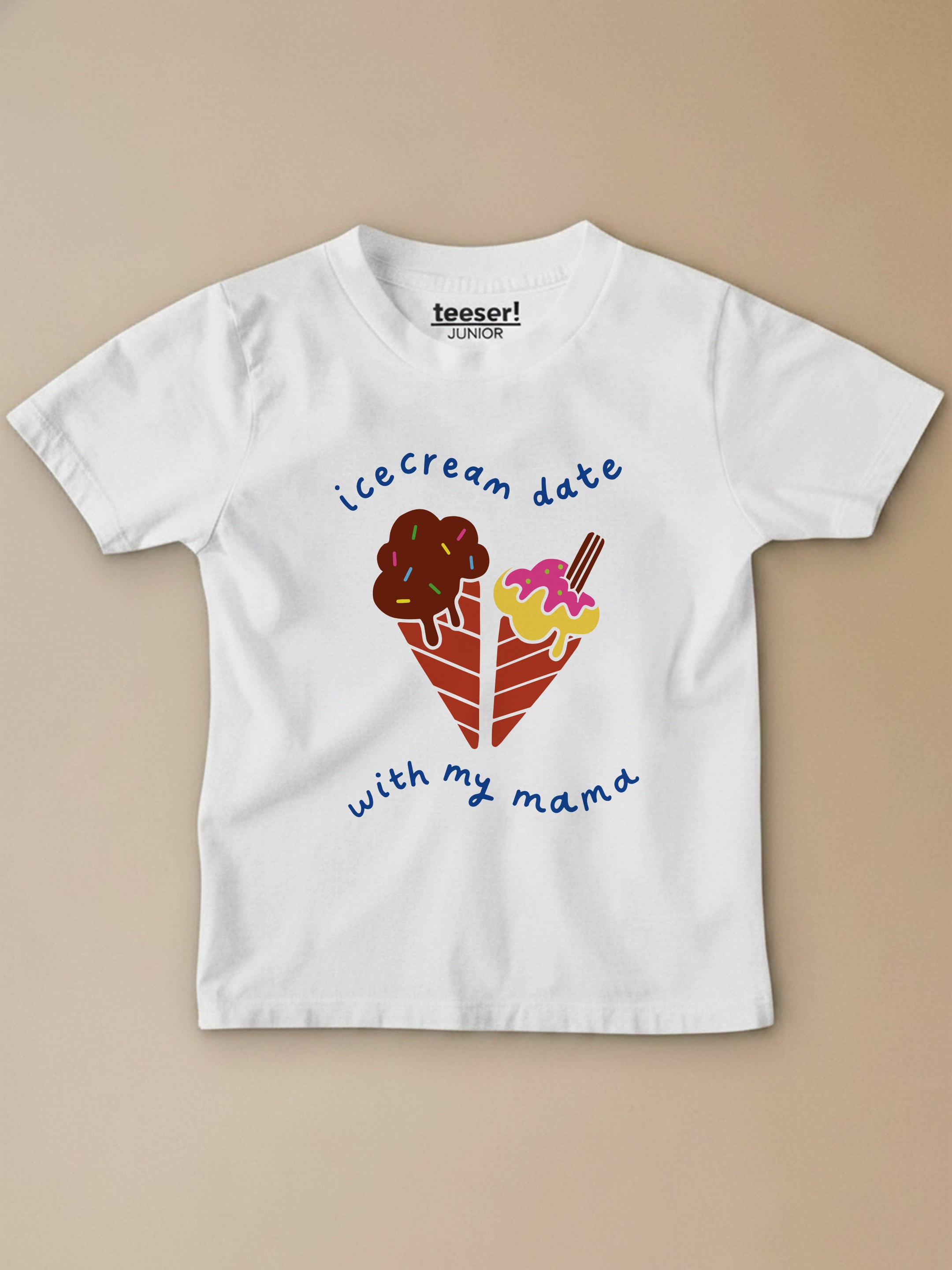 Ice Cream Date With My Mama Kids T-Shirt