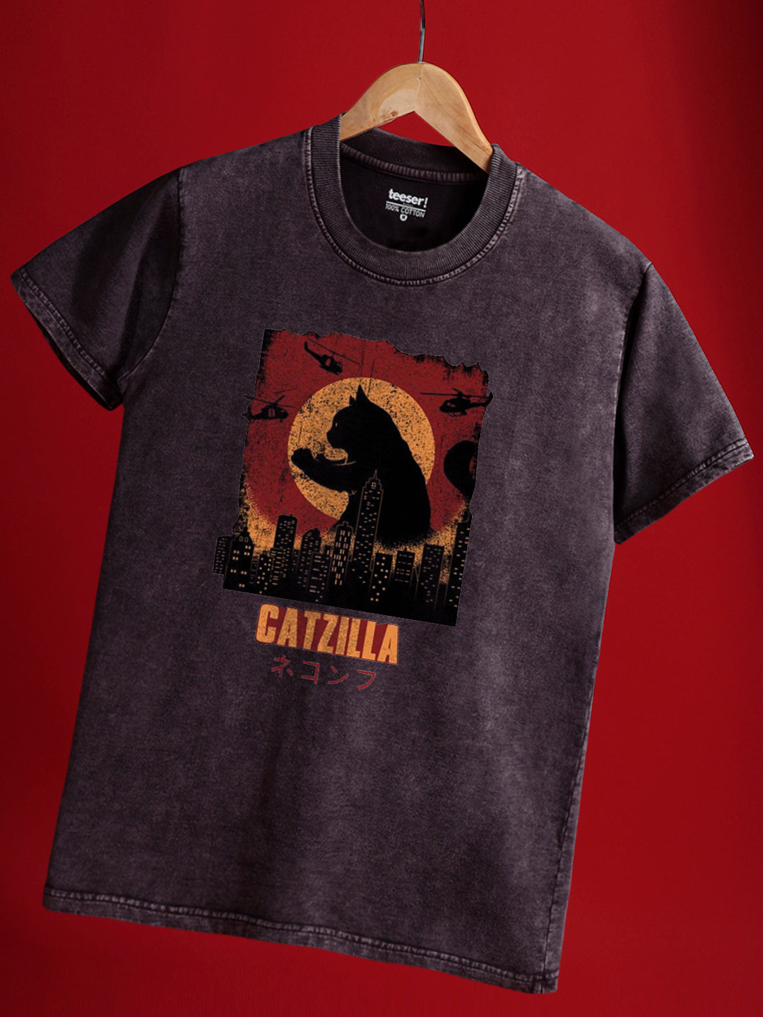 تيشيرت CATZILLA بقصة عادية
