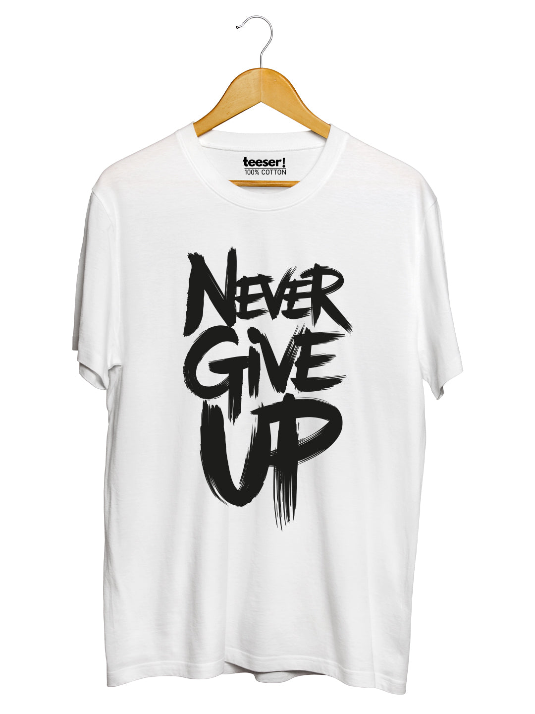 Never Give Up Regular Fit T-Shirt