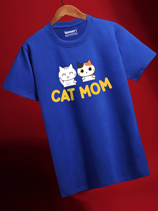Cat Mom Crew Neck Regular T-shirt