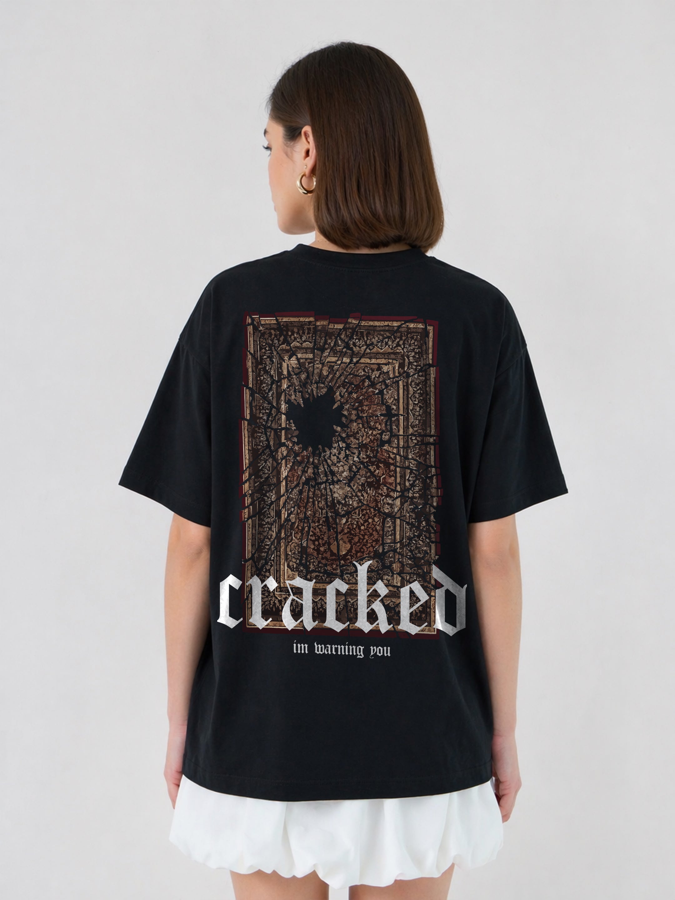 Cracked I'm Warning You Oversized Fit T-Shirt For Women