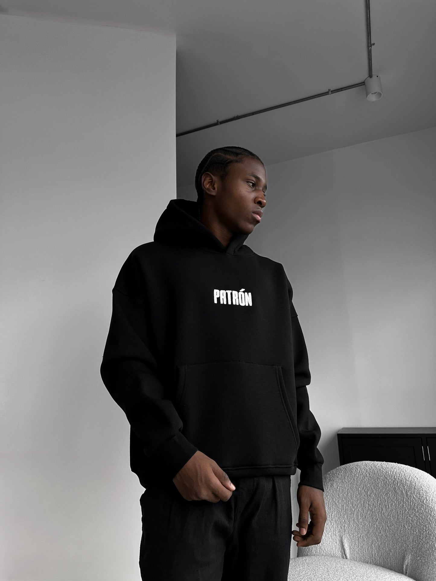 Patron Drop Shoulder Graphic Hoodie