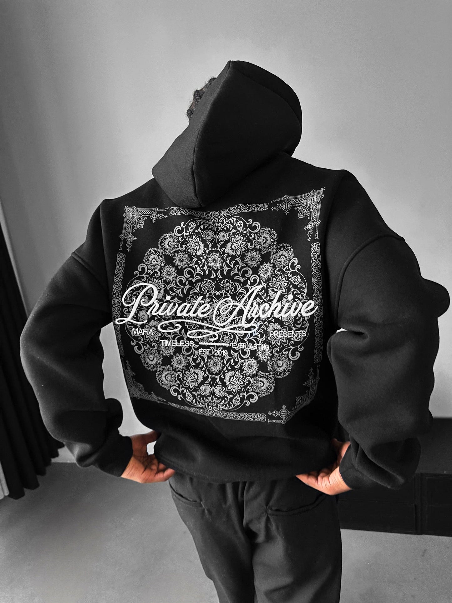 Private Archive Drop Shoulder Graphic Hoodie