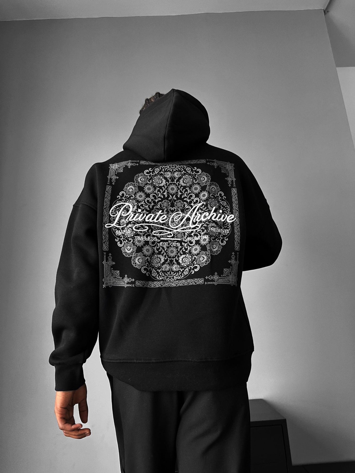 Private Archive Drop Shoulder Graphic Hoodie