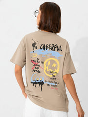 Cheerful Oversized Fit T-Shirt For Women