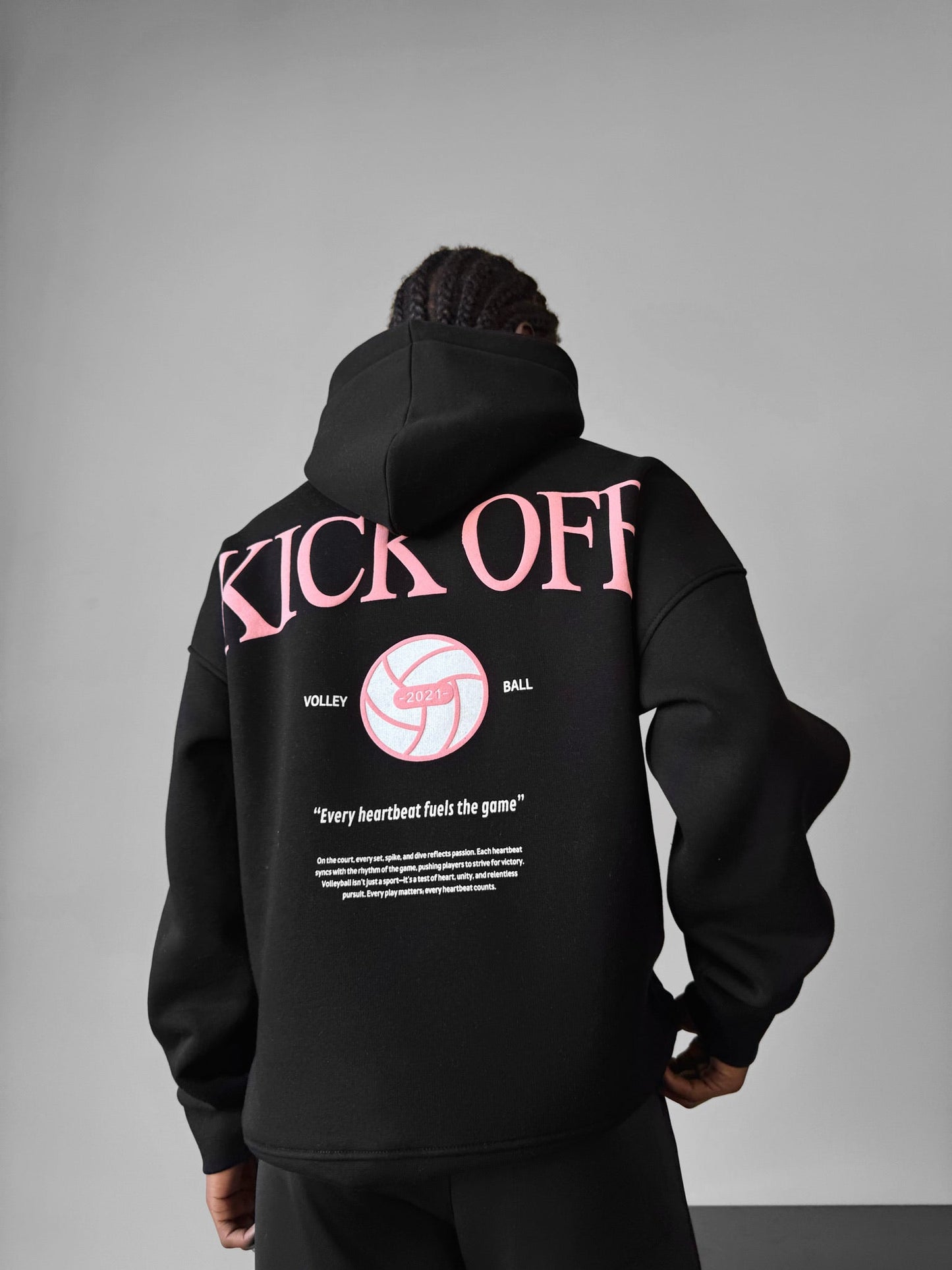 Kick Off Drop Shoulder Graphic Hoodie