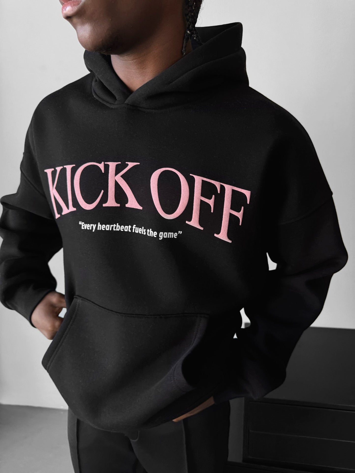 Kick Off Drop Shoulder Graphic Hoodie