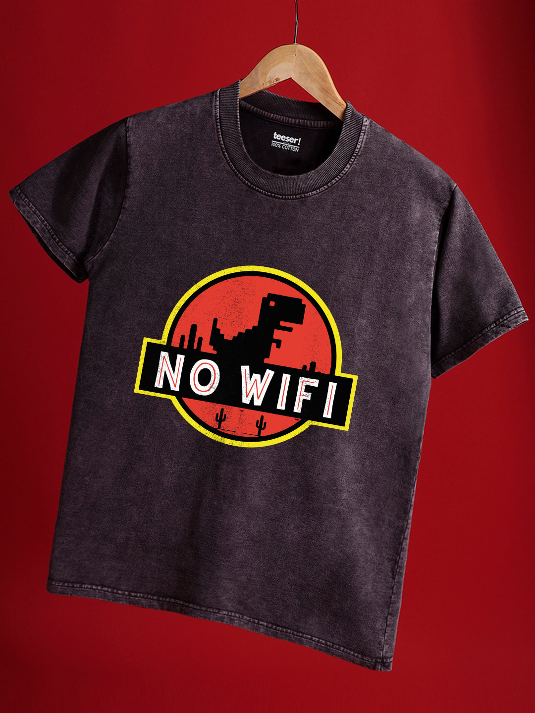 No WiFi Regular Fit Crew Neck T-Shirt