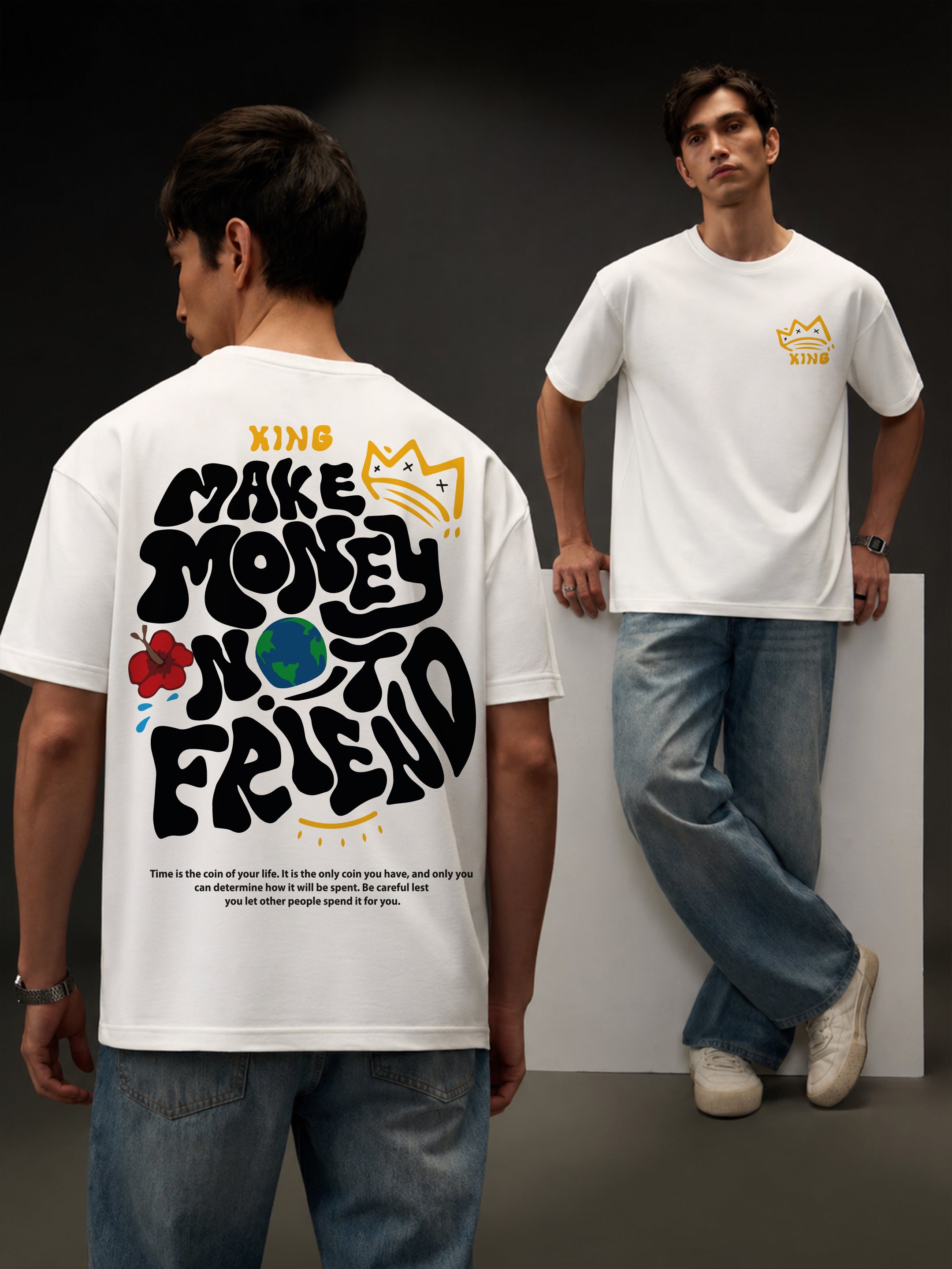 Make Money Not Friend Oversized Fit T-Shirt