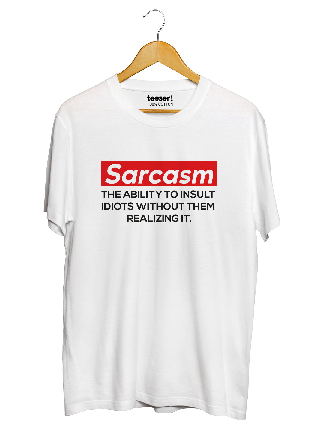 Sarcasm Solid Regular Fit T-Shirt