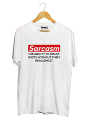 Sarcasm Solid Regular Fit T-Shirt