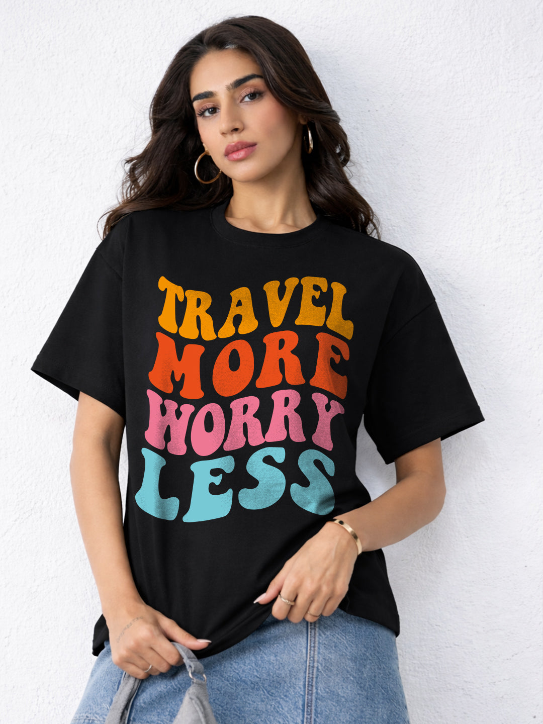 Travel More Worry Less Oversized T-Shirt