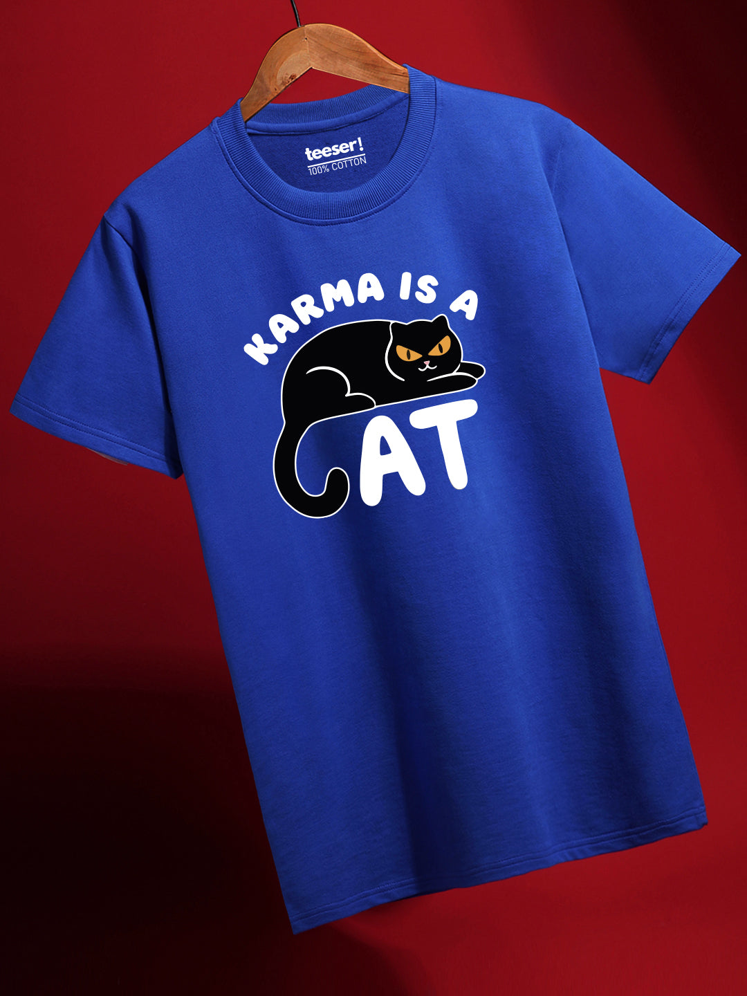 Karma Is A Cat Regular Fit T-Shirt