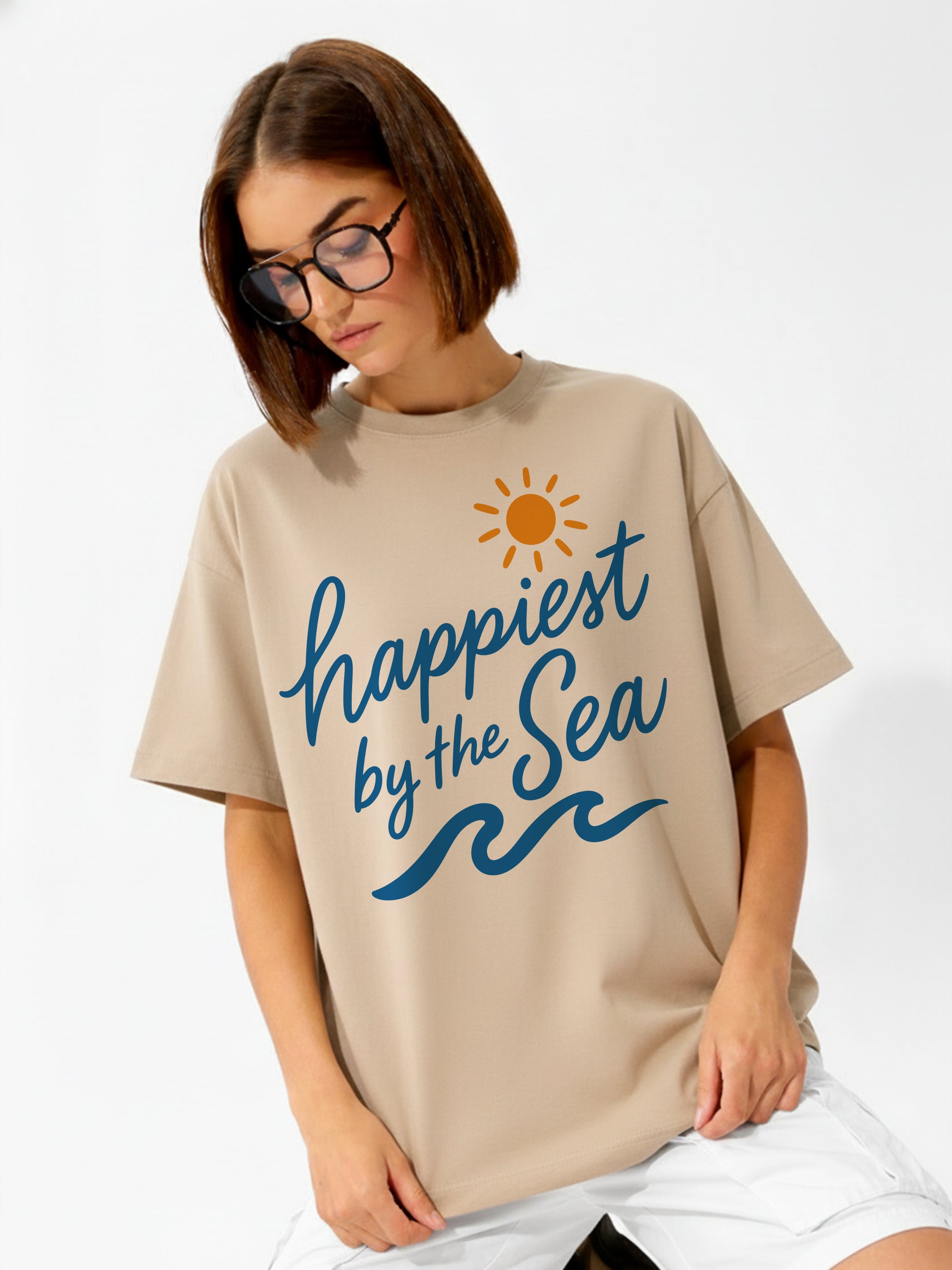 Happiest by the Sea Oversized T-Shirt