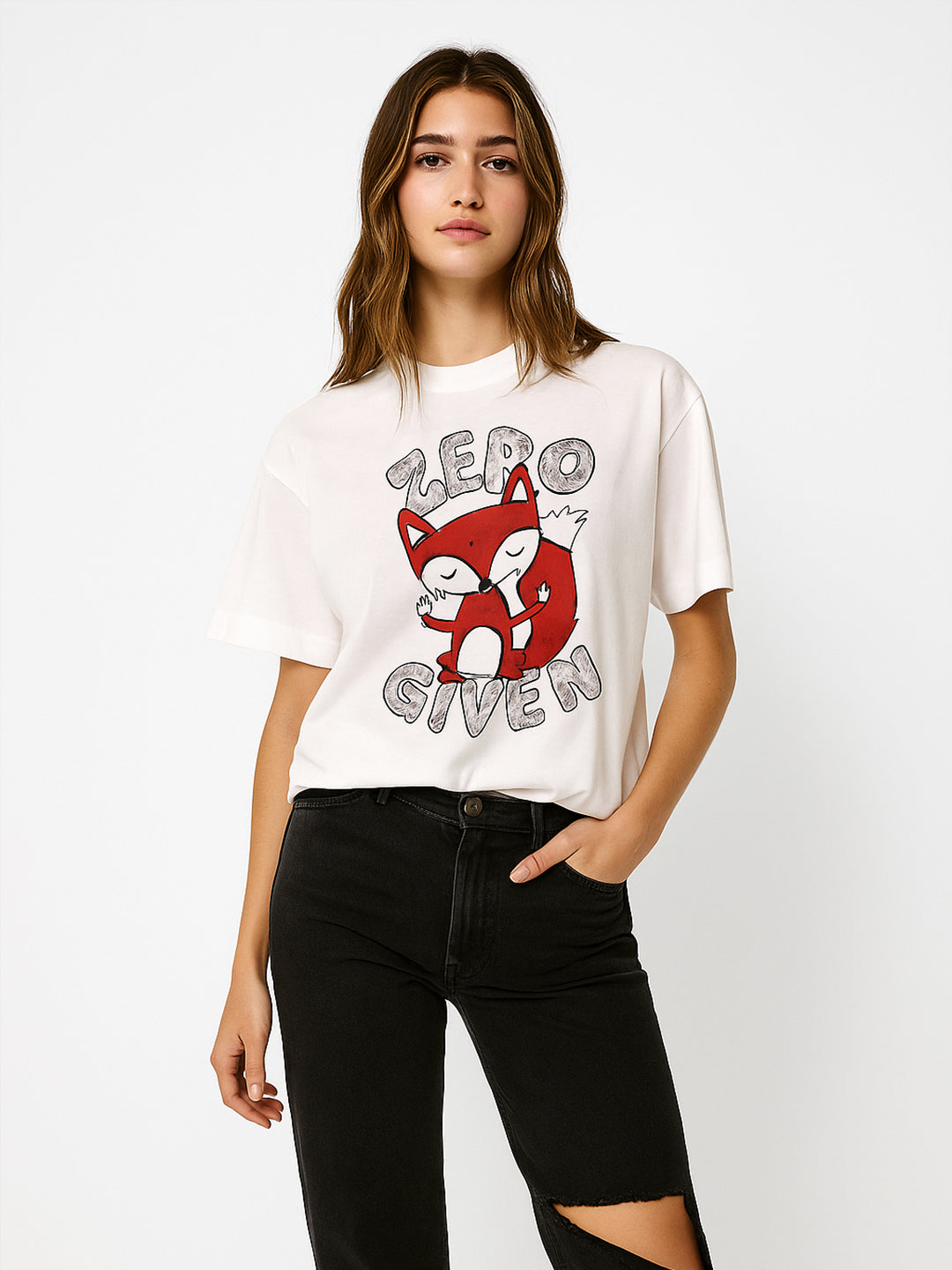 Zero Fox Given Regular Fit T-Shirt For Women