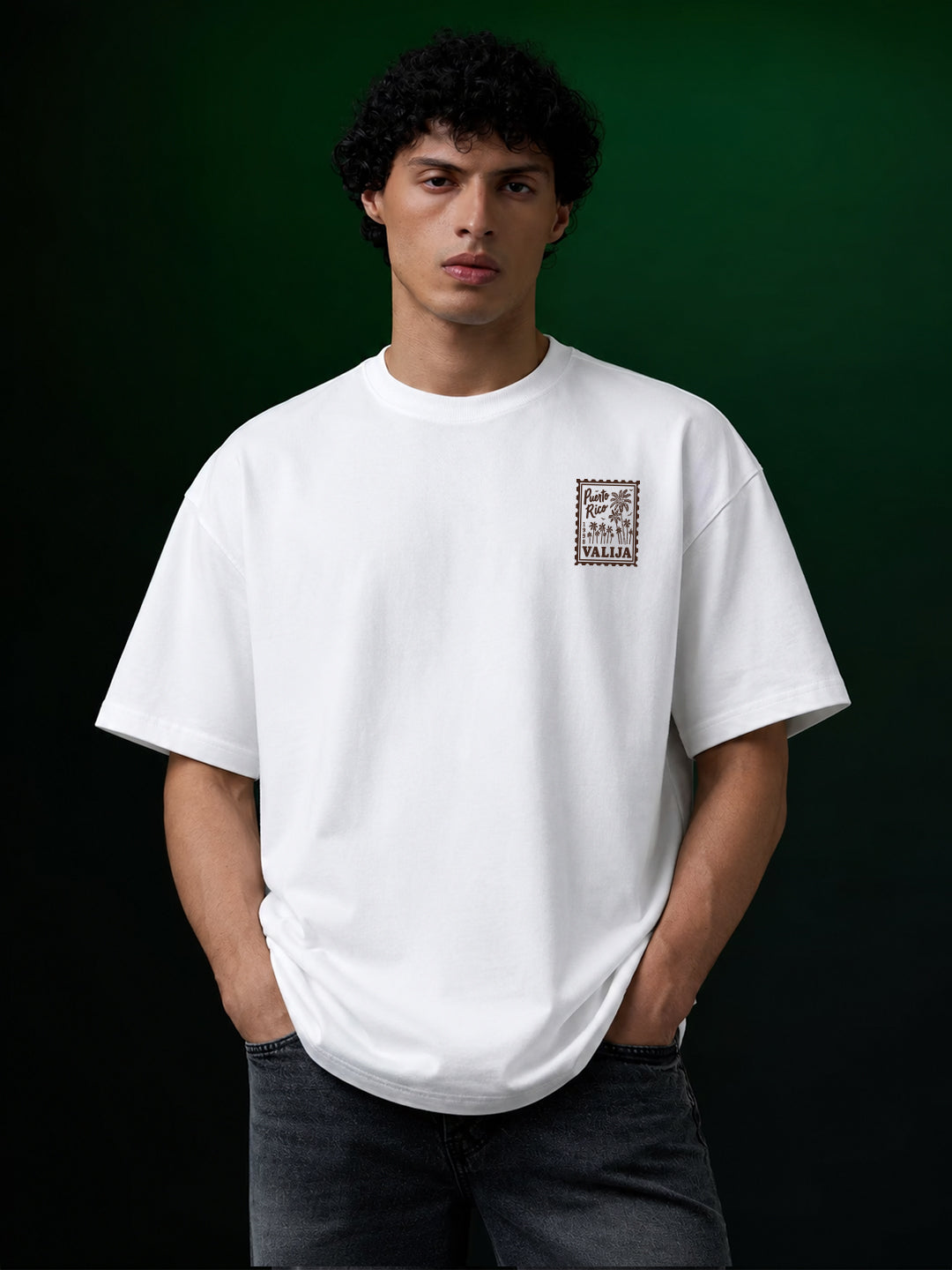 Puerto Rico Valija Postage Stamp Oversized T-Shirt