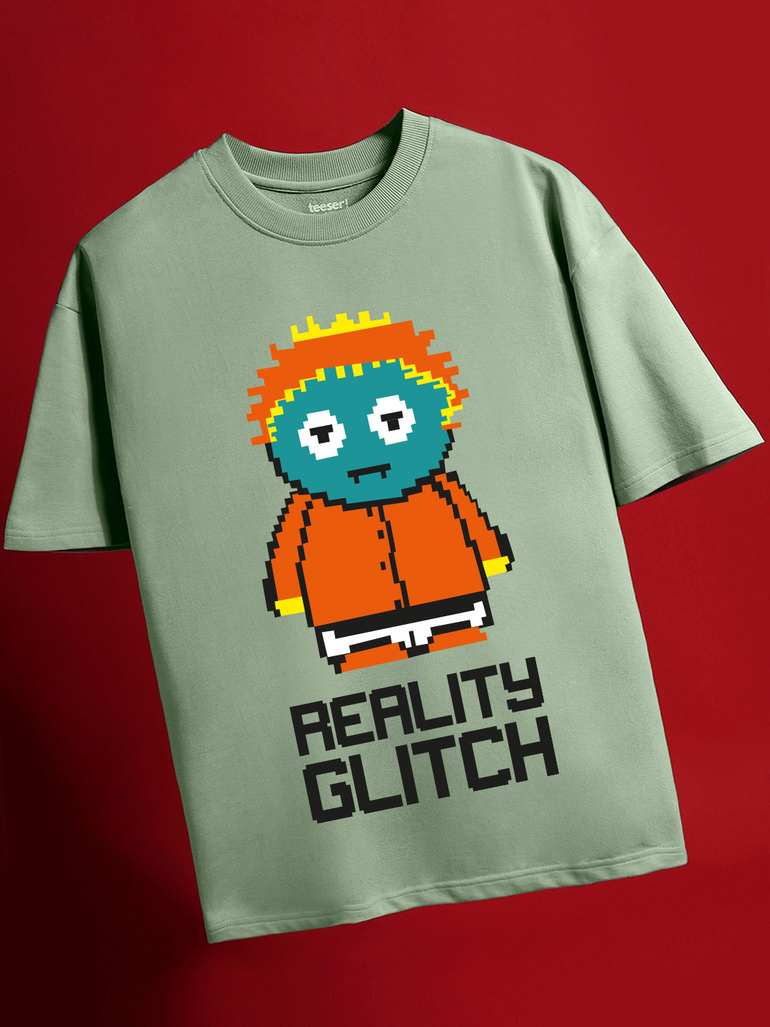 Reality Glitch Oversized Fit T-Shirt