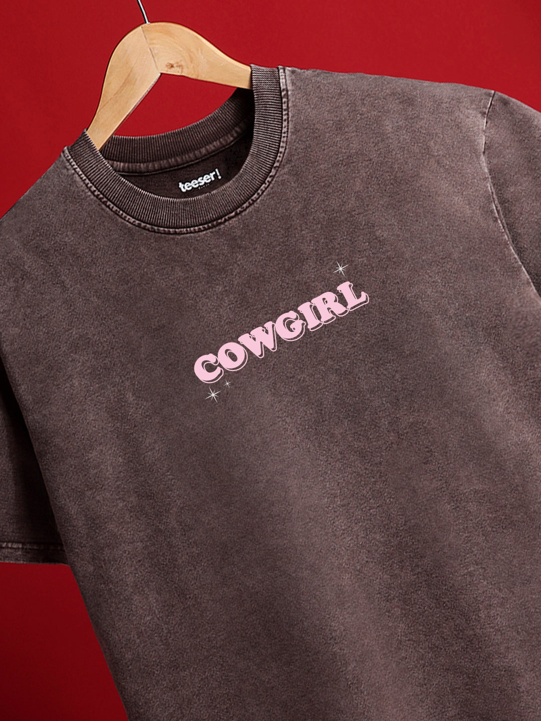 Cow Girl Crew Neck Oversized T-Shirt