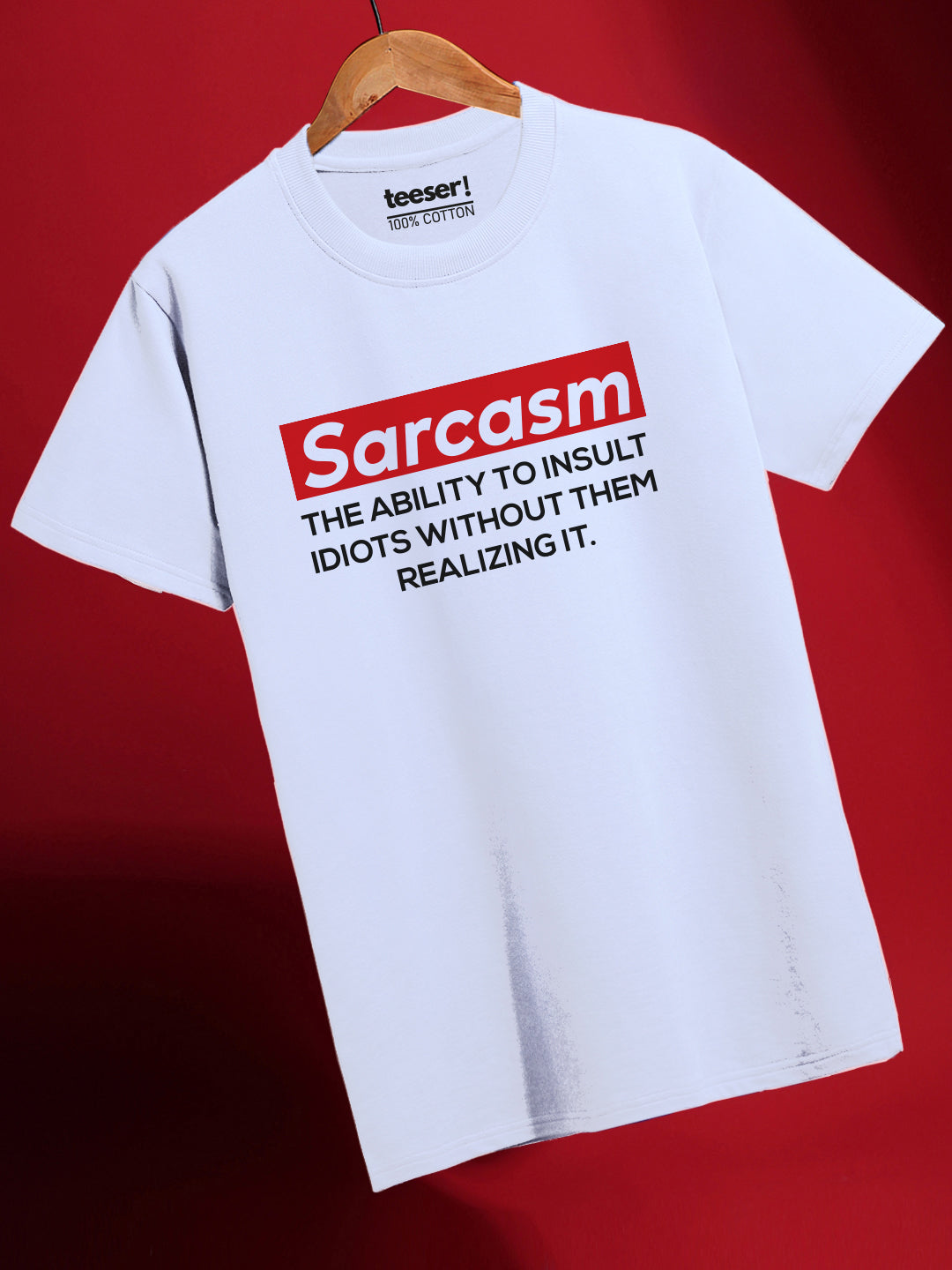 Sarcasm Solid Regular Fit T-Shirt