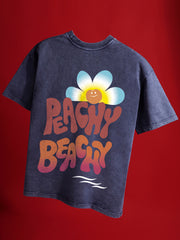 Peachy Beachy Crew Neck Oversized T-Shirt