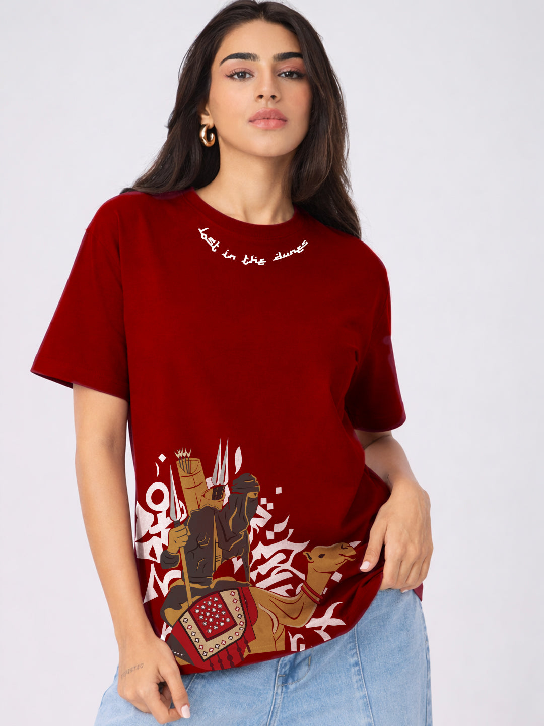 Lost In The Winds Oversized Fit T-Shirt For Women