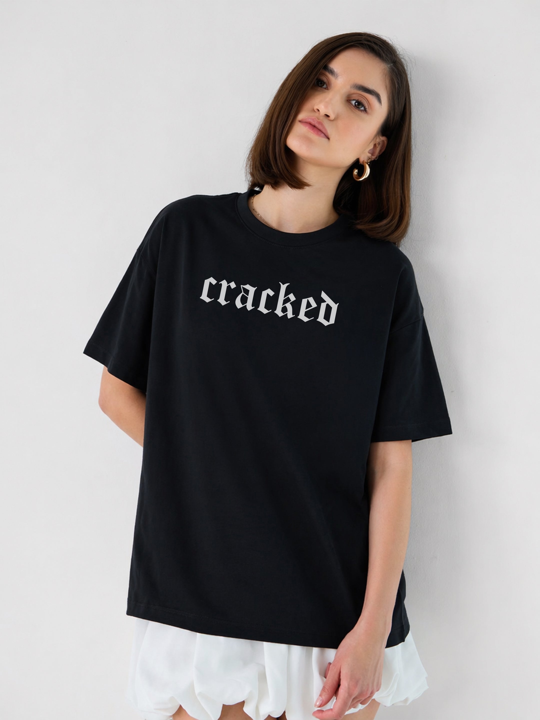 Cracked I'm Warning You Oversized Fit T-Shirt For Women