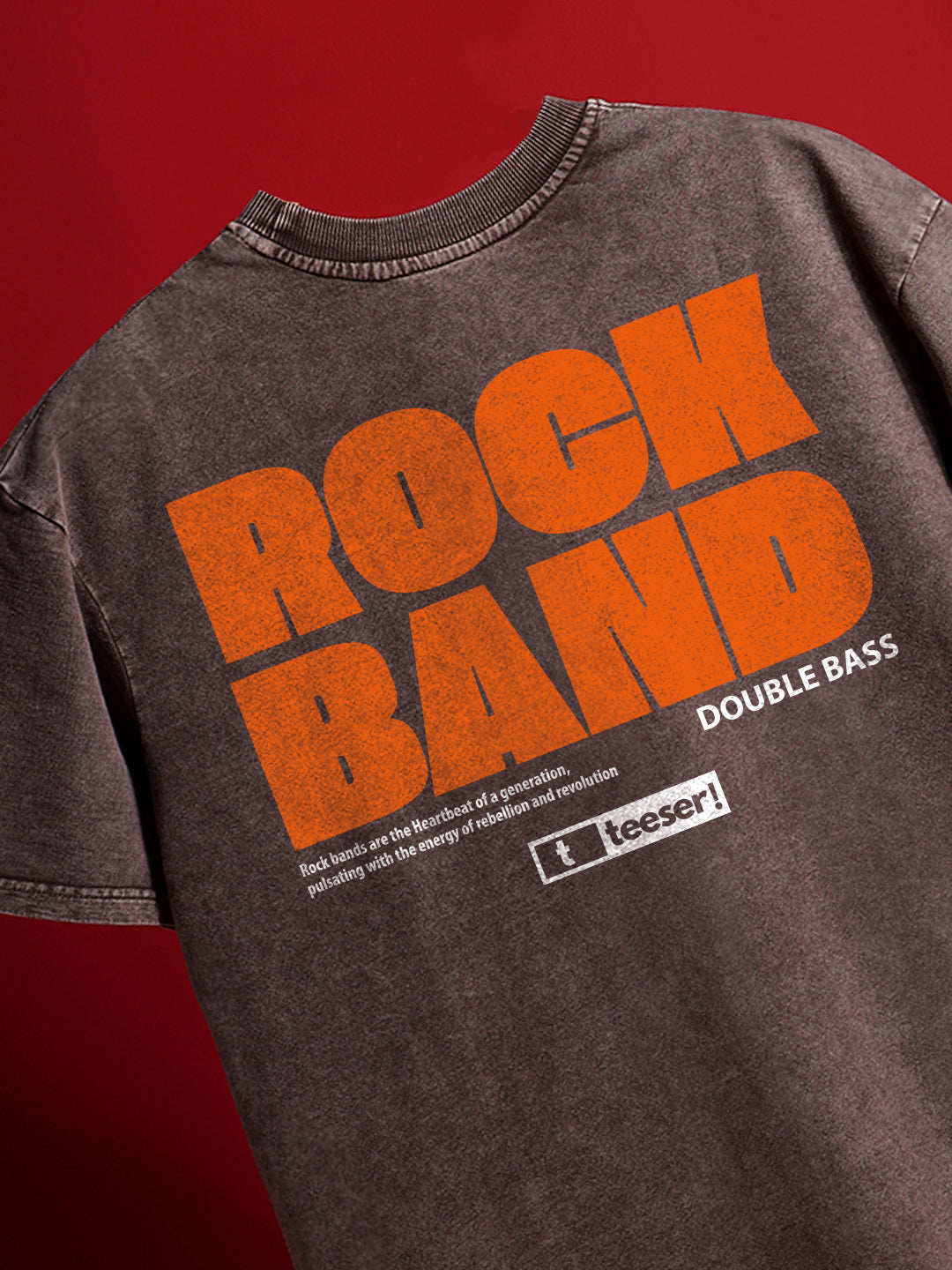Rock Band Crew Neck Oversized T-Shirt