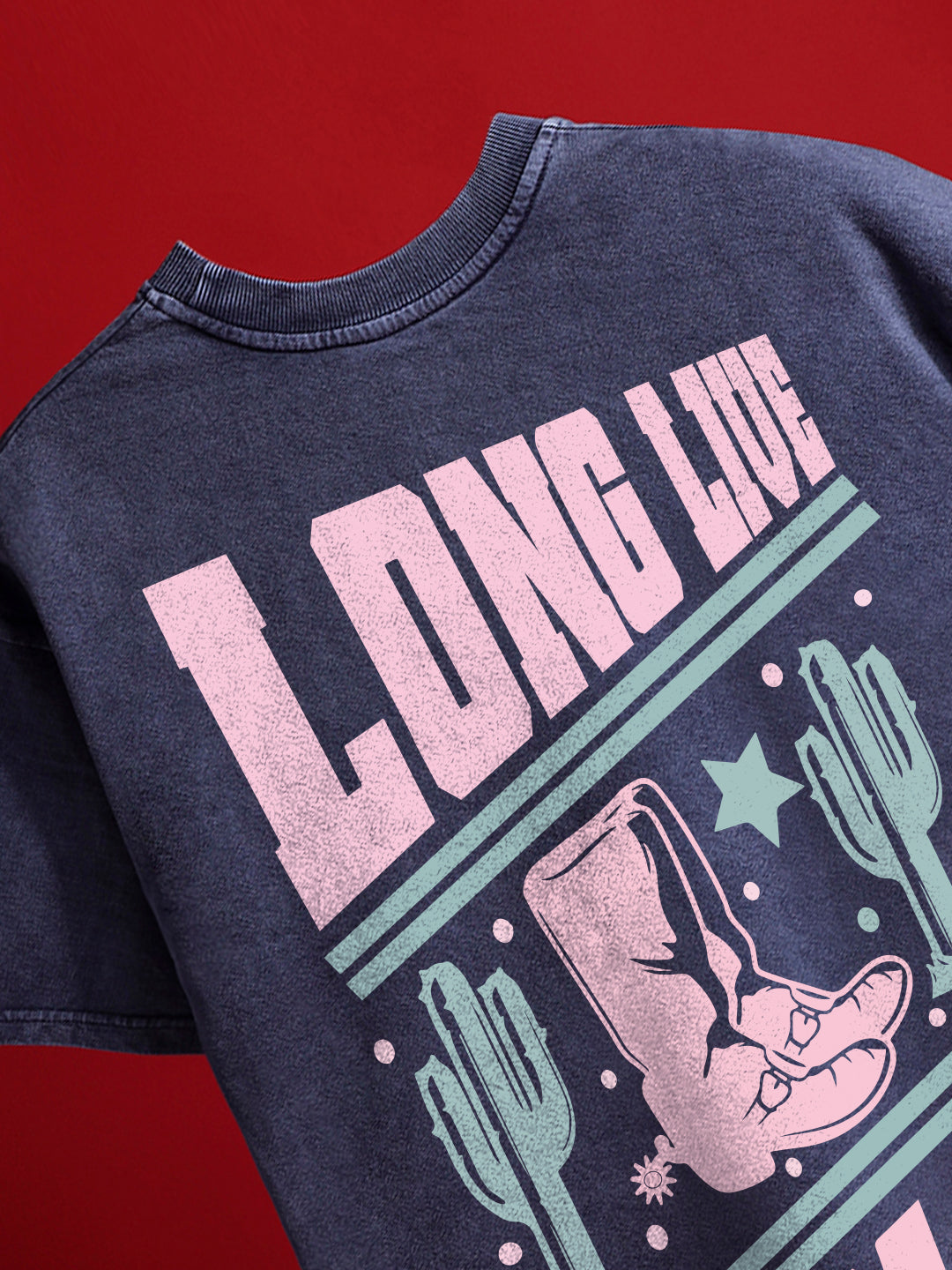 Cow Girl Crew Neck Oversized T-Shirt