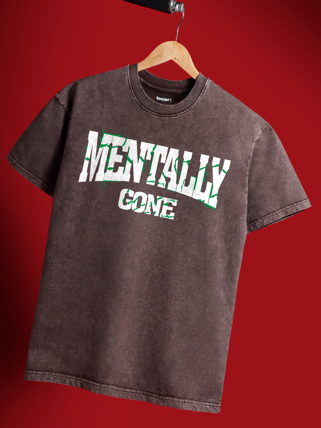 Mentally Gone Oversized Crew Neck T-Shirt